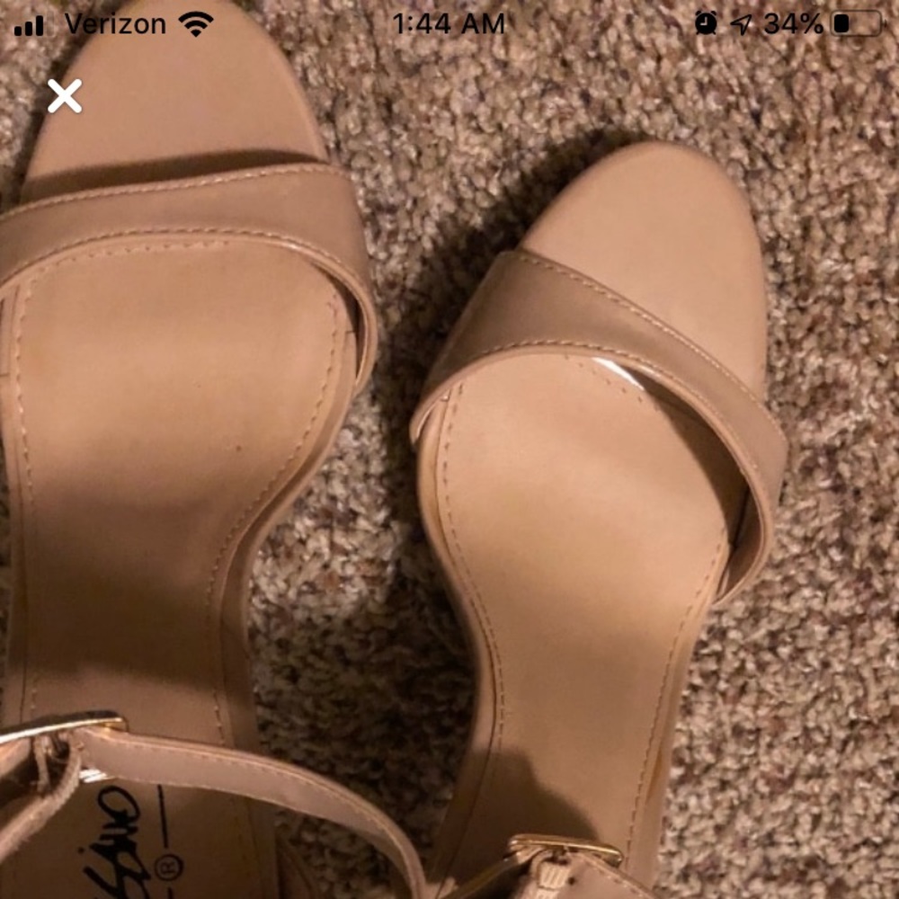 Tan heel sandals